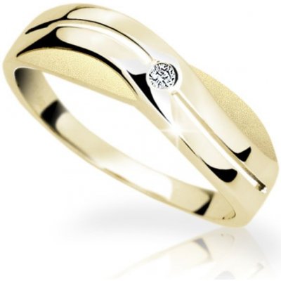 Danfil zlatý prsteň DF1562 zo žltého zlata s briliantom