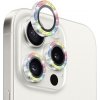 NORTHJO sklá s trblietavými rámčekmi na ochranu šošoviek zadného fotoaparátu pre iPhone 15 Pro / 15 Pro Max - dúhová - možnosť vrátiť tovar ZADARMO do 30tich dní