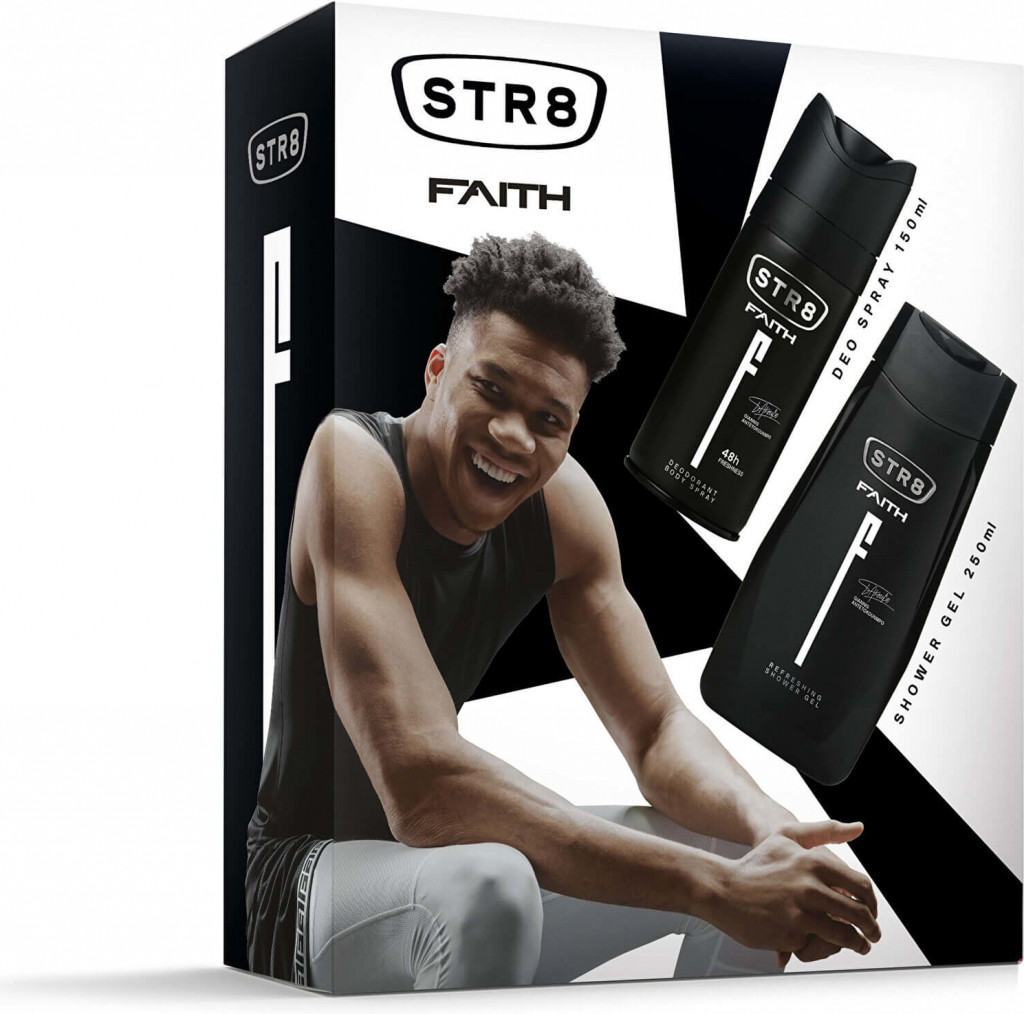 STR8 Faith deospray 150 ml + sprchový gél 250 ml darčeková sada