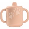 Hrnček pre bábätká Silicone Learning Cup Pink Beaba s vrchnákom na učenie sa piť od 8 mes ružový
