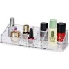 Transparentný kozmetický organizér, 11 priehradiek, BERILLO, 23 x 5 x 9 cm