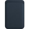 AlzaGuard Genuine Leather Wallet Compatible with Magsafe modrá AGD-GLMW1L