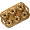 Forma na 6 malých bábovek Swirl zlatá 0,71 l, NORDIC WARE 93977