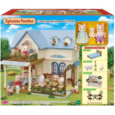 Sylvanian families Darčekový set Dom s modrou strechou terasou a príslušenstvom