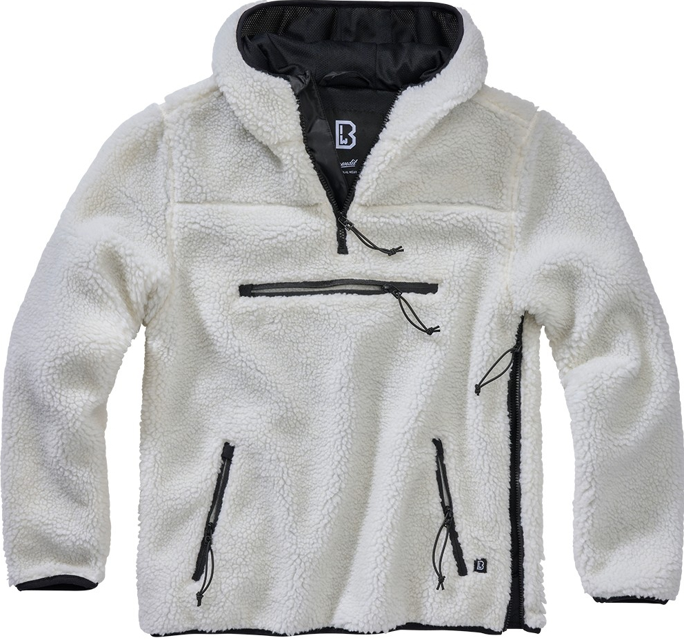 Brandit fleecová Teddyfleece Worker Pullover biela