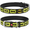 WAU DOG Kožený obojok Batman DC COMICS čierny Obvod krku: 18-24 cm, širka: 9 mm