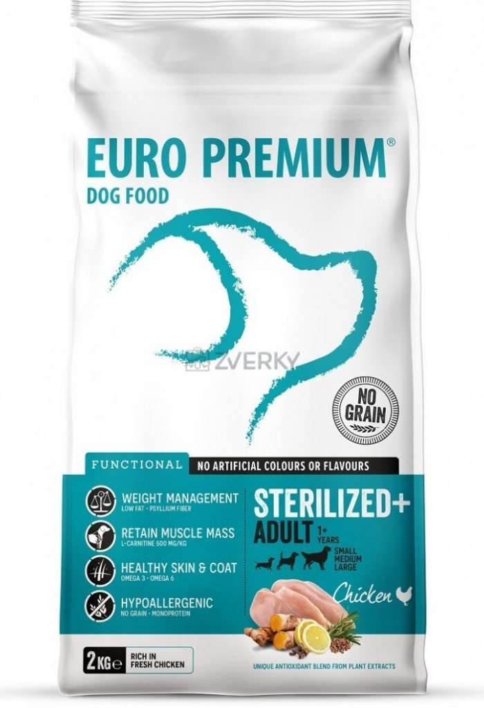 Euro-Premium All Breed Adult STERILIZED 2 kg
