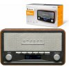 Denver DAB-18 Rádio DAB+ FM RDS Bluetooth AUX Retro 2x2W Hnedý 230V