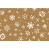 PVC obrus VIANOČNÁ VLOČKA zlatý 160 x 140 cm