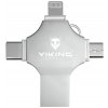 Flash disk Viking USB Flash Disk 16GB 4v1 strieborný (VUF16GBS)