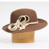 Karpet Vlnený klobúk stredná krempa hnedá 55