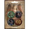 Odznak set - Anne Stokes - Draci - 4x38mm