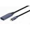 Gembird adaptér USB-C (M) na HDMI (F), 0.15m kábel, šedý A-USB3C-HDMI-01