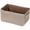 Compactor Úložný košík LILOU tkaný polypropylen 23 x 15 x 12 cm Taupe šedo-béžový