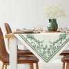 Takoy Obrus na stôl 90x90 cm prírodno-zelený s rastlinným vzorom SUMMER14 - kolekcia FOREST SUMMER-HF-487576 | 90 x 90 cm