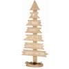 Dekorácia MagicHome Vianoce Woodeco, Strom s tabuľkami, bal. 2 ks, 40x17 cm