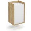 Halmar MOBIUS skrinka 1D korpus: hikora prírodná, dvere - biela alpská