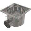 AlcaPlast APR5-1111 - Priemyselná bodová vpusť 300×300, nerez AISI 304