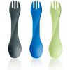 Humangear Uno 3-Pack lyžica/vidlička Sivá / Modrá / Zelená