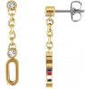 Tommy Hilfiger Pozlátené náušnice s kryštálmi TH2780089
