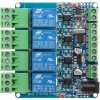 KUONGSHUN ELECTRONICS 12V Modbus RTU 4 Channel Relay Module Input Optocoupler Isolation RS485 MCU for Arduino