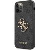 Guess PU 4G Metal Logo iPhone 12/12 Pro Grey