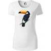 Tukan kreslený - Dámske tričko z organickej bavlny Origin (GOTS) - 2XL ( Biela )