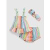 GAP Baby ľanový pruhovaný outfit Viacfarebná 0-3M