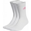 Adidas Cushioned Crew Socks 3P white lucid pink white spark Biely