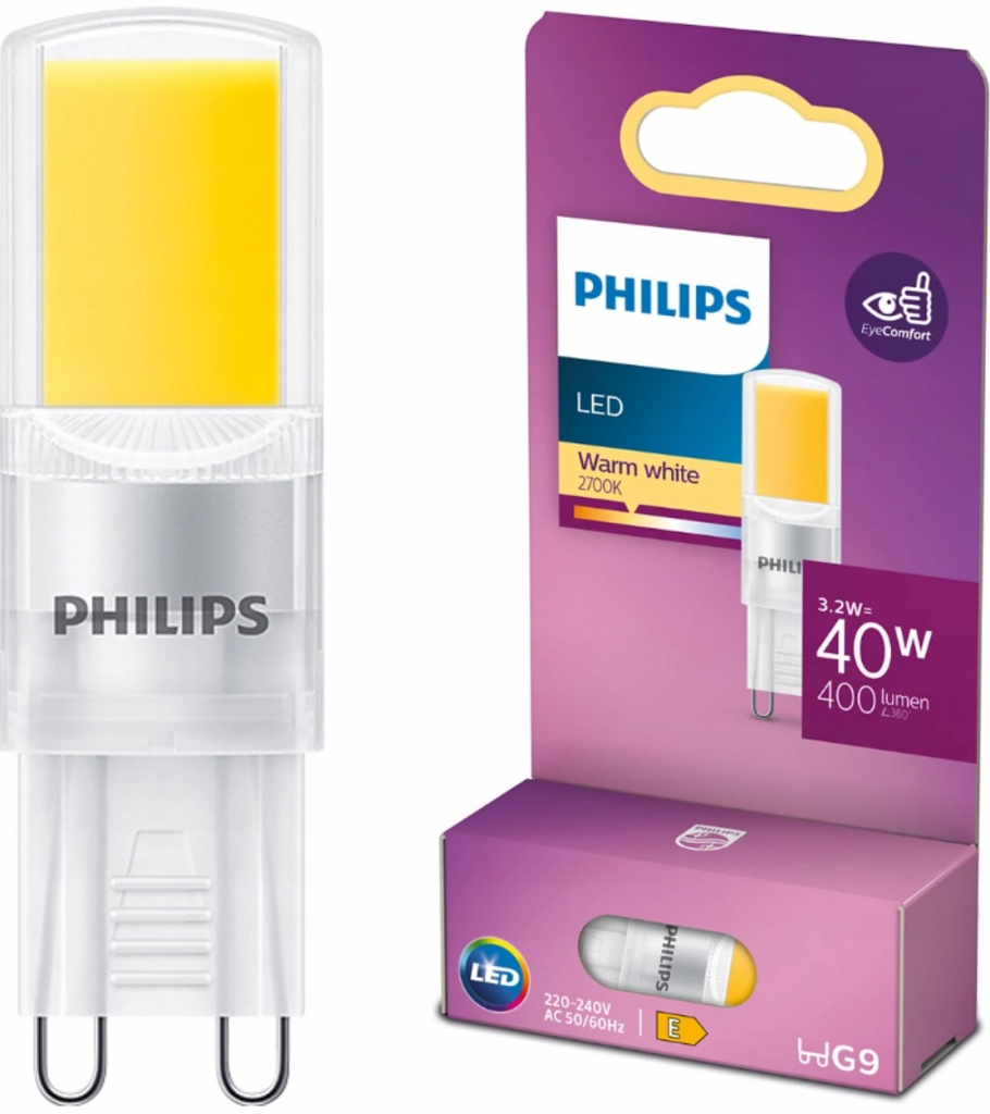 Philips 3,2W, G9, teplá bílá