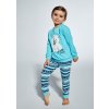 Dievčenské pyžamo Cornette Kids Girl 594/166 Sweet Puppy dł/r 86-128 tyrkysová 86-92