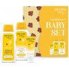 Weleda Měsíčkový kojenecký SET Weleda Baby and Child nechtíkový dojčenský kúpel´ 200 ml + Weleda Baby and Child nechtíkový dojčenský olej bez parfumácie 200 ml + Weleda Baby and Child harmančekový doj