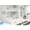 Interbeds Poschodová posteľ Rico 3 trojmiestna biela 200cm x 90cm biela