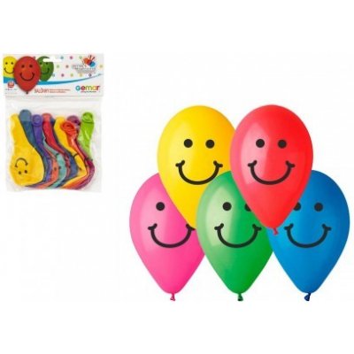 Smart Balloons Balonek Balonky nafukovací 10 potisk Smile 10cm