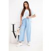 Fashionweek dámsky viskózový komplet pruhovaná blúzka a široké nohavice 5444 blankytne modrý