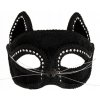 Benátska maska na oči PartyPal 133729, látková, čierna
