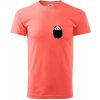 Panda vo vrecku - Klasické pánske tričko vyššej gramáže - 3XL ( Korálová )