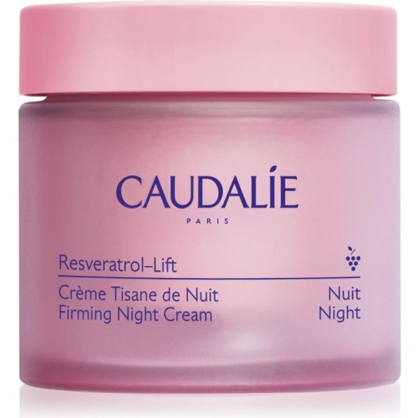 Prípravok na vrásky a starnúcu pleť Caudalie Resveratrol-Lift nočný krém s Anti-age efektom pre regeneráciu a obnovu pleti 50 ml