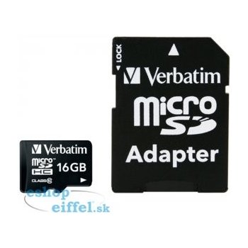 VERBATIM MicroSDHC 16GB 44082