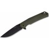 Ruike P801-G Green & Black vreckový nôž 8,6 cm, Black Stonewash, zelená, G10, oceľ