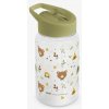 Miniland Kiddie Bottle Explorer – Odolná detská fľaša so slamkou, 450 ml (Tritan), medveď