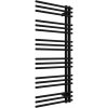 CERANO - Kúpeľňový radiátor Burke - L/P - asymetrické pripojenie 50mm - 562W - čierna matná - 1200x500 mm CER-429634