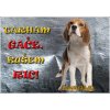 Pozorpes.sk, výstražná tabuľka (Bígl)