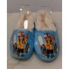 Detské modré plyšové papuče HIPHOP SNOWBOARD 32-35
