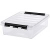 SMARTSTORE Úložný box, plastový, 8 l, čierne úchytky, 