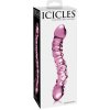 Icicles Model 24 sklenený obojstranný masážny prístroj s výstupkami 19,5 cm
