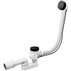 RAVAK príslušenstvo - vaňový sifón 570 komplet s prepadom, čierna matná X01745