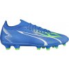 Pánske kopačky Puma, ULTRA MATCH FG/AG modrá,biela,svetlo zelená, 45 EU
