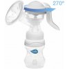 Nuvita Materno Twist manuální dvoufázová odsávačka mléka s otočnou rukojetí o 270°, šedá + lahvička 150 ml