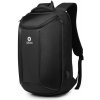 Ozuko Outdoor cestovný školský batoh s USB + zámok Carnot Čierny 17 l